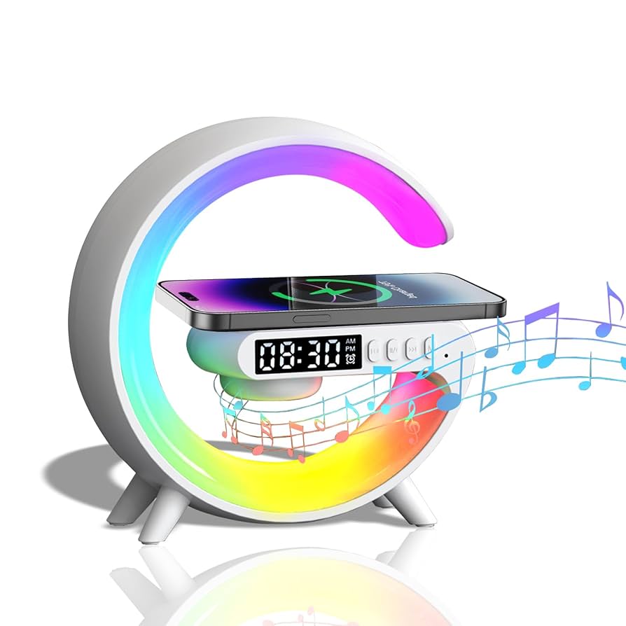 🌈 ساعة LED ذكية بتصميم فريد وشحن لاسلكي